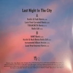 Duran Duran - Last Night In The City 12" (back cover)