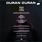 Duran Duran - Notorious LP (back cover)